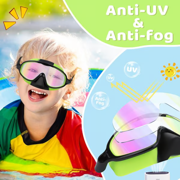 🏊‍♀️Last Day Buy 1 Get 1 Free🏊‍♀️-HD children's large frame waterproof and anti-fog swimming goggles