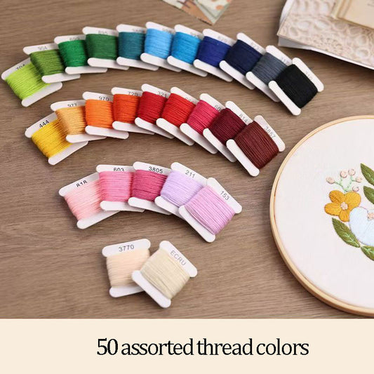 50 assorted thread colors