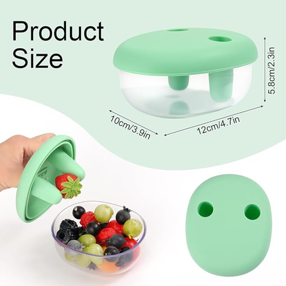 🧺Reusable Silicone Snack Container | Easy to Use, Leakproof for Beach & Picnic🏖️