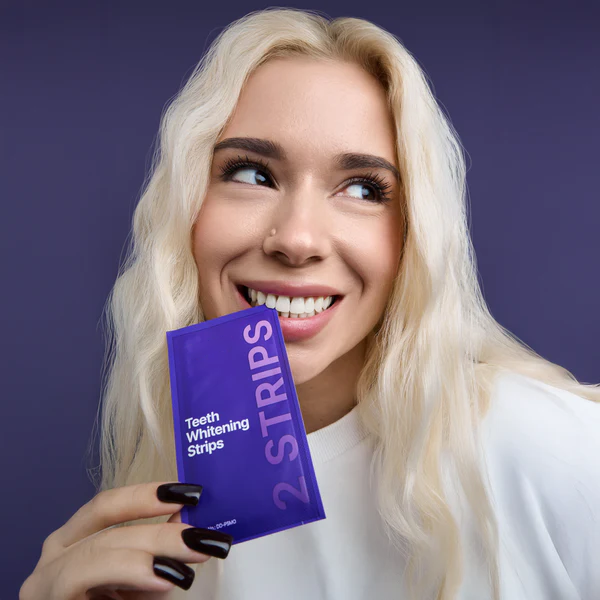 🔥Last Day 49% OFF - 🦷Purple Teeth Whitening Strips, Enamel-Safe Stain Removal💜