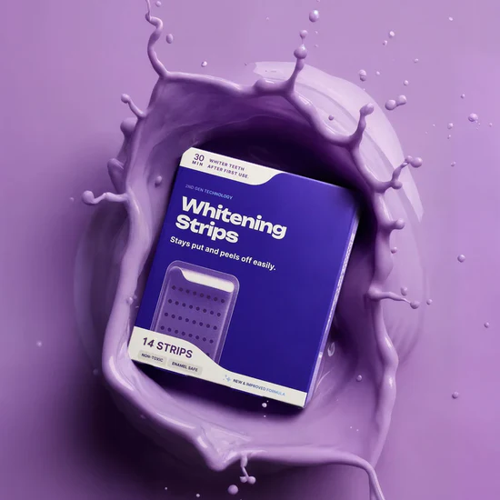 🔥Last Day 49% OFF - 🦷Purple Teeth Whitening Strips, Enamel-Safe Stain Removal💜