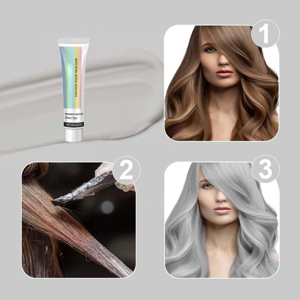 ✨This Week's Special Price $9.99💥 2-in-1 Natural Essence Extract Silver Hair Dye