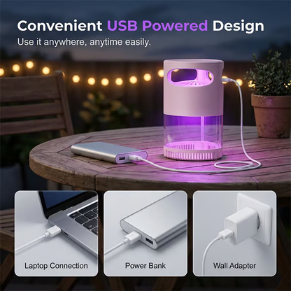 🔥LAST DAY 49% OFF - 🦟UV Mosquito Killer Lamp – 🔇quiet, USB, chemical-free🌙