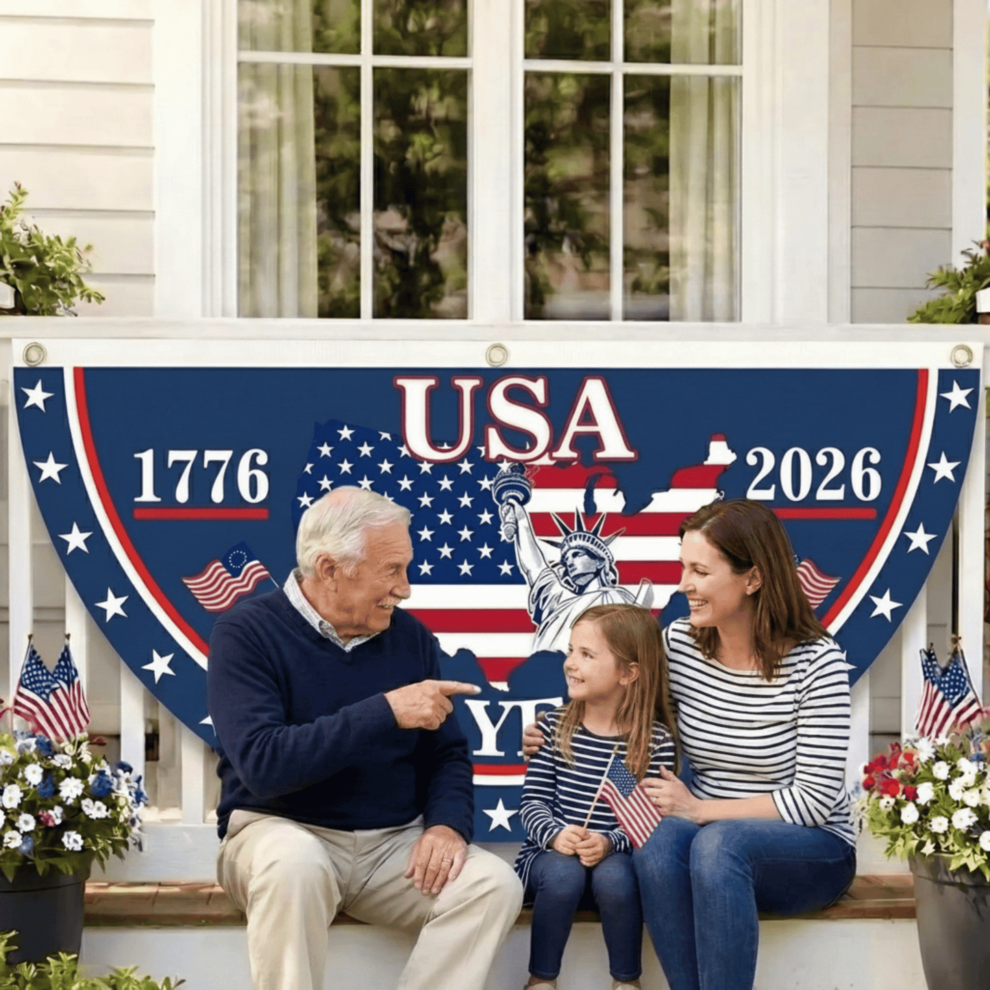 🔥Last Day 49% OFF - 🇺🇸250th Anniversary USA Fan Flag,Double-Sided Embroidered🦅