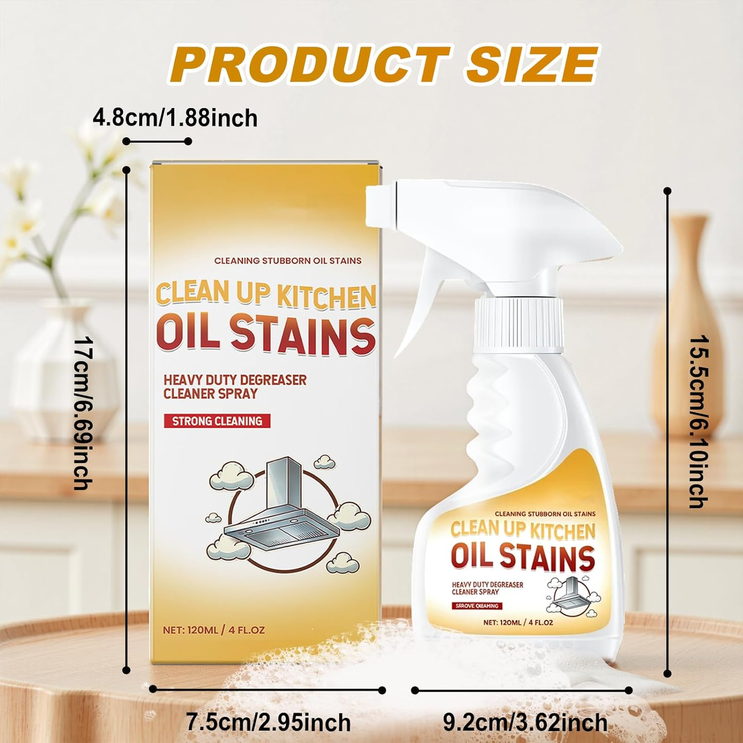 🔥LAST DAY 49% OFF - ✨Alcuras Kitchen Oil Stain Cleaner🧽