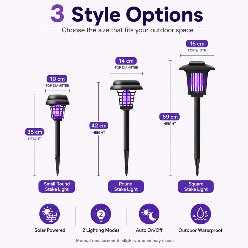 🔥Last Day 50% OFF - ☀️💜2-in-1 Solar Mosquito Zapper & Decorative Garden Stake Light 🦟