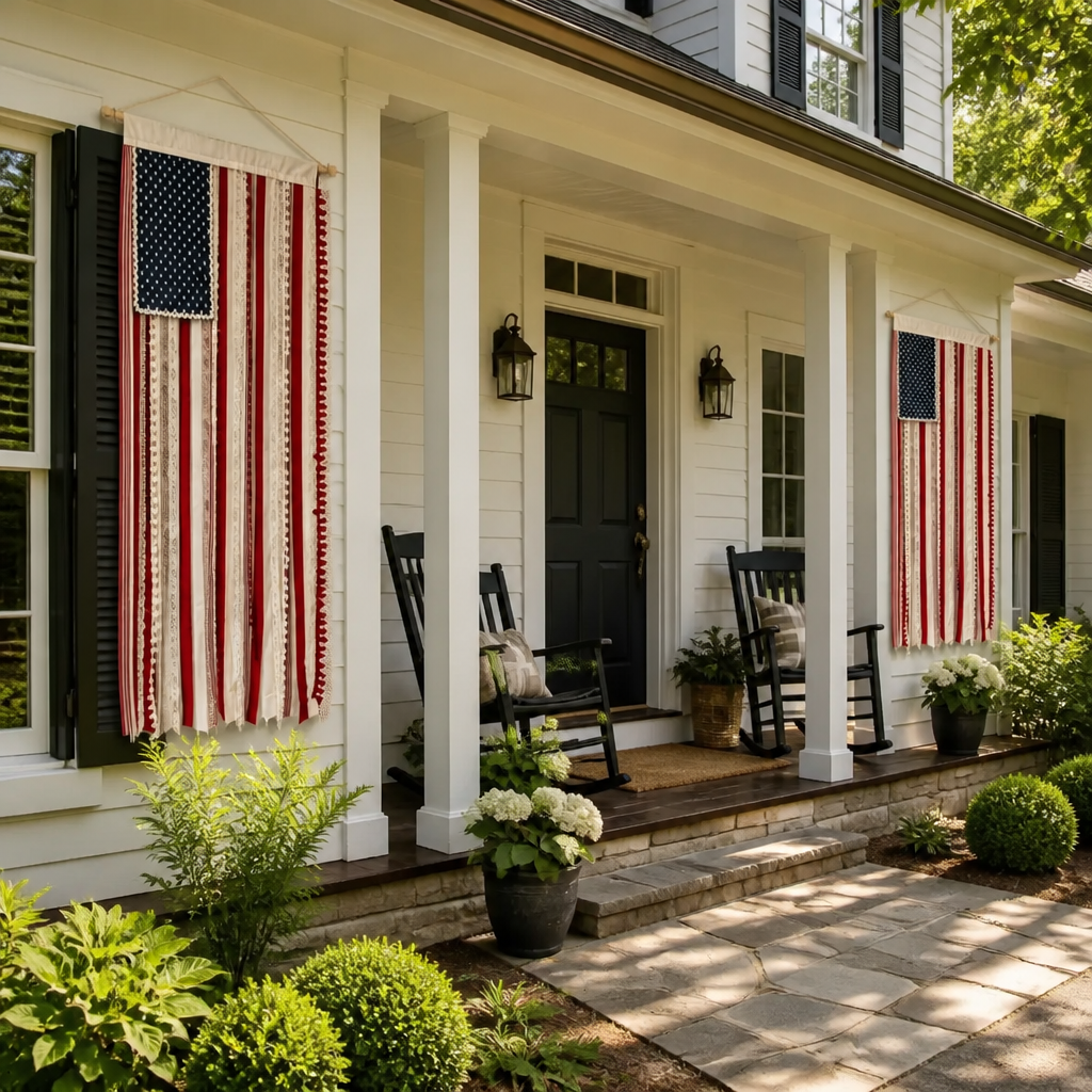 🔥Last Day 49% OFF - ✨🇺🇸4 x 2.3 Ft Lighted Rag American Flag Banner - 🎆 USA 250th Celebration💡