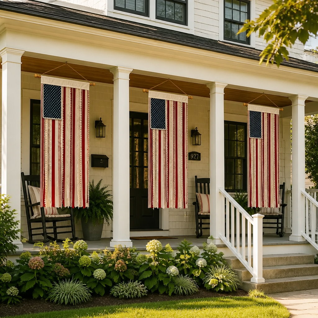 🔥Last Day 49% OFF - ✨🇺🇸4 x 2.3 Ft Lighted Rag American Flag Banner - 🎆 USA 250th Celebration💡