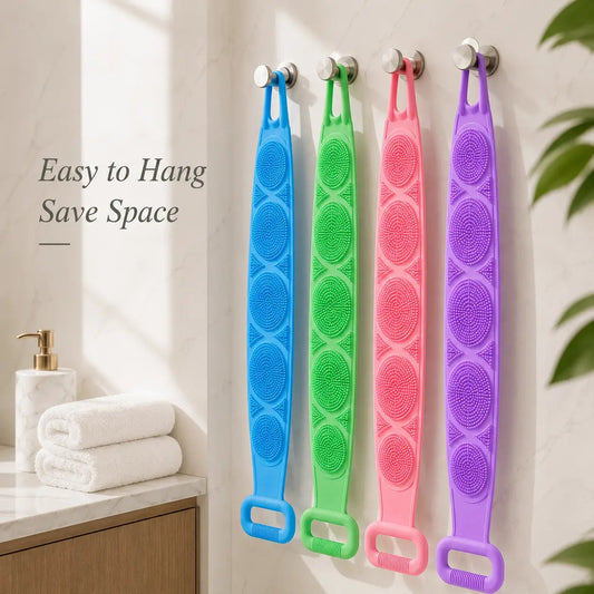 🔥Last Day 49% OFF🔥 - Silicone Bath Brush, Double-Sided Back Scrubber for Body Cleansing & Exfoliating