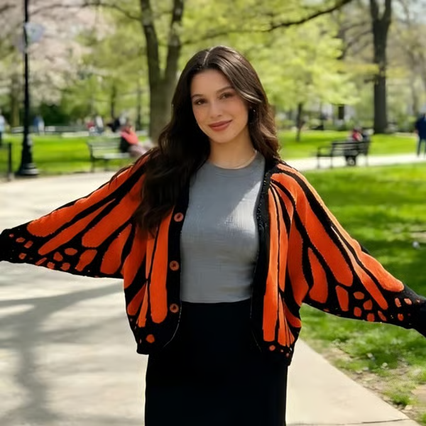 🔥LAST DAY SALE 49% OFF-🦋 Monarch Butterfly Crochet Cardigan👚