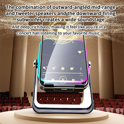 🔥Last Day 49% OFF - 📱5-in-1 Wireless Induction Bluetooth Speaker with Adjustable Phone Stand⚡️